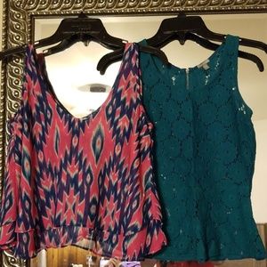 Lot of 2 Charlotte Russe tanks.